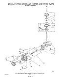 BRAKE, CLUTCH, GEARCASE, MOTOR AND PUMP Diagram and Parts List for LT4900XSW3  Whirlpool Washer Dryer Combo