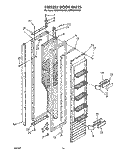 FREEZER DOOR Diagram and Parts List for KSSS36MAX00  KitchenAid Refrigerator