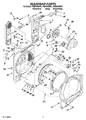 BULKHEAD PARTS Diagram and Parts List for WGD6400SB1  Whirlpool Dryer