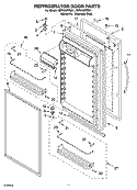 REFRIGERATOR DOOR PARTS Diagram and Parts List for KBRV36FPM01  KitchenAid Refrigerator