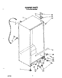 CABINET Diagram and Parts List for EV190NXSW01  Whirlpool Freezer