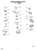 WIRING HARNESS PARTS Diagram and Parts List for 7MLBR7333PT0  Whirlpool Washer