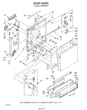 DOOR Diagram and Parts List for DU7800XS2  Whirlpool Dishwasher