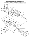 MOTOR AND ICE CONTAINER PARTS Diagram and Parts List for ED2FHEXTL02  Whirlpool Refrigerator