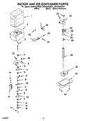 MOTOR AND ICE CONTAINER PARTS Diagram and Parts List for KSSO48QMX01  KitchenAid Refrigerator