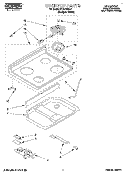 COOKTOP Diagram and Parts List for FES310BQ1  Roper Range
