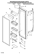 REFRIGERATOR DOOR PARTS Diagram and Parts List for GC5NHAXSY01  Whirlpool Refrigerator