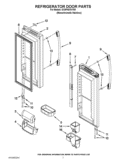 REFRIGERATOR DOOR PARTS Diagram and Parts List for GX5FHDXVY08  Whirlpool Refrigerator