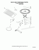 RACK AND TURNTABLE PARTS Diagram and Parts List for KHMS2050SSS2  KitchenAid Microwave