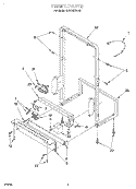 FRAME Diagram and Parts List for RUD0800HB0  Roper Dishwasher