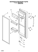 REFRIGERATOR DOOR PARTS Diagram and Parts List for KSRW25CRSS01  KitchenAid Refrigerator