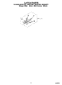 LATCH Diagram and Parts List for GBD307PDQ7  Whirlpool Wall Oven