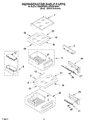 REFRIGERATOR SHELF PARTS Diagram and Parts List for KSSS36FMX00  KitchenAid Refrigerator