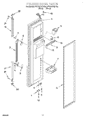 FREEZER DOOR Diagram and Parts List for 3VED29DQDW00  Whirlpool Refrigerator