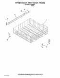 UPPER RACK AND TRACK PARTS Diagram and Parts List for IWU98664  Inglis Dishwasher