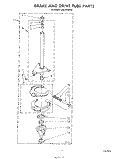 BRAKE AND DRIVE TUBE Diagram and Parts List for LA5300XSW0  Whirlpool Washer