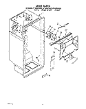 LINER Diagram and Parts List for ET18ZKXYW00  Whirlpool Refrigerator