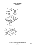 COOK TOP Diagram and Parts List for F9757W1  Roper Range