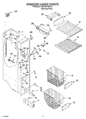 FREEZER LINER Diagram and Parts List for KSRG25FKSS01  KitchenAid Refrigerator