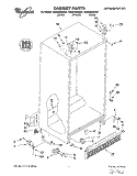 CABINET Diagram and Parts List for ED22DKXDN01  Whirlpool Refrigerator