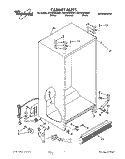 CABINET Diagram and Parts List for ED25DQXAW01  Whirlpool Refrigerator