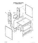 EXTERNAL OVEN Diagram and Parts List for SF3000SRW0  Whirlpool Range