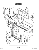 CABINET Diagram and Parts List for MH6600XM1  Whirlpool Microwave