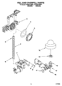 FILL AND OVERFILL PARTS Diagram and Parts List for KUDS01VMMT1  KitchenAid Dishwasher