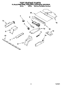 TOP VENTING PARTS, OPTIONAL PARTS Diagram and Parts List for YKEBC208KW0  KitchenAid Wall Oven