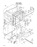 TUB, LIT/OPTIONAL Diagram and Parts List for DU7903XL0  Whirlpool Dishwasher