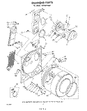 BULKHEAD, LITERATURE AND OPTIONAL Diagram and Parts List for CE2500XMW1  Whirlpool Dryer