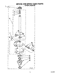 BRAKE AND DRIVE TUBE Diagram and Parts List for LA5558XTN2  Whirlpool Washer