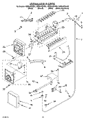 ICEMAKER Diagram and Parts List for KSSS42QKW01  KitchenAid Refrigerator
