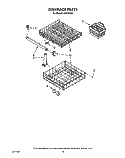 DISHRACK Diagram and Parts List for LUD2100X3  Whirlpool Dishwasher