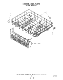 LOWER RACK Diagram and Parts List for KUDD210T1  KitchenAid Dishwasher