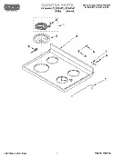 COOKTOP Diagram and Parts List for FEP320GW1  Roper Range