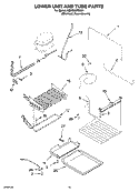 LOWER UNIT AND TUBE PARTS Diagram and Parts List for KBRO36FMX01  KitchenAid Refrigerator