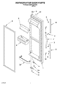 REFRIGERATOR DOOR Diagram and Parts List for 6ED2FHKXKQ00  Whirlpool Refrigerator