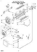 ICEMAKER, LIT/OPTIONAL Diagram and Parts List for RS22BRXDW01  Roper Refrigerator