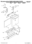DOOR AND PANEL PARTS Diagram and Parts List for KUDP01FLBL2  KitchenAid Dishwasher