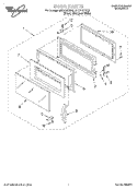 DOOR Diagram and Parts List for MH9115XEQ0  Whirlpool Microwave