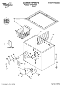 CABINET PARTS Diagram and Parts List for EH101FXMQ00  Whirlpool Freezer