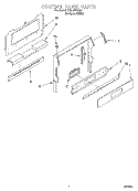 CONTROL PANEL Diagram and Parts List for SF310PEAQ4  Whirlpool Range