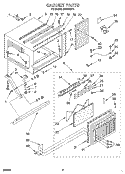 CABINET Diagram and Parts List for AR2400XT0  Whirlpool Air Conditioner