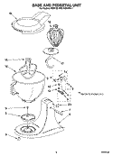 BASE AND PEDESTAL UNIT Diagram and Parts List for KSM150  KitchenAid Mixer