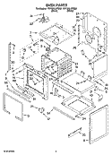 OVEN PARTS Diagram and Parts List for YGY398LXPB02  Whirlpool Range