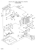 AIR FLOW AND CONTROL Diagram and Parts List for CA8WR42  Crosley Air Conditioner