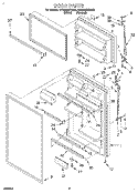 DOOR Diagram and Parts List for ET20NMXDW00  Whirlpool Refrigerator
