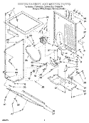 DRYER CABINET AND MOTOR Diagram and Parts List for LTE6234DQ2  Whirlpool Washer Dryer Combo