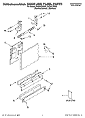 DOOR AND PANEL PARTS Diagram and Parts List for KUDS01DLSS3  KitchenAid Dishwasher